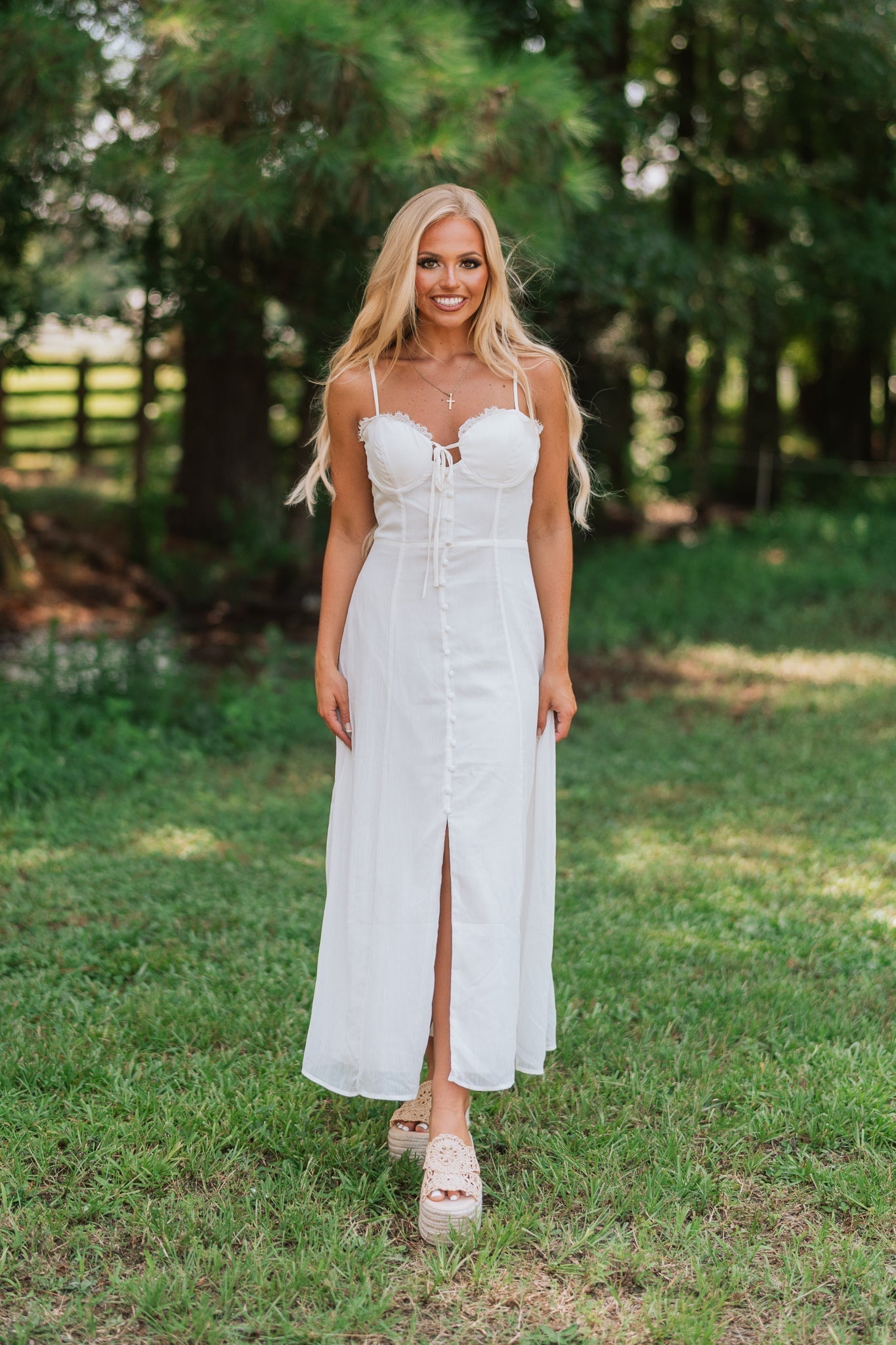 Serena Chiffon Maxi Dress (Ivory)