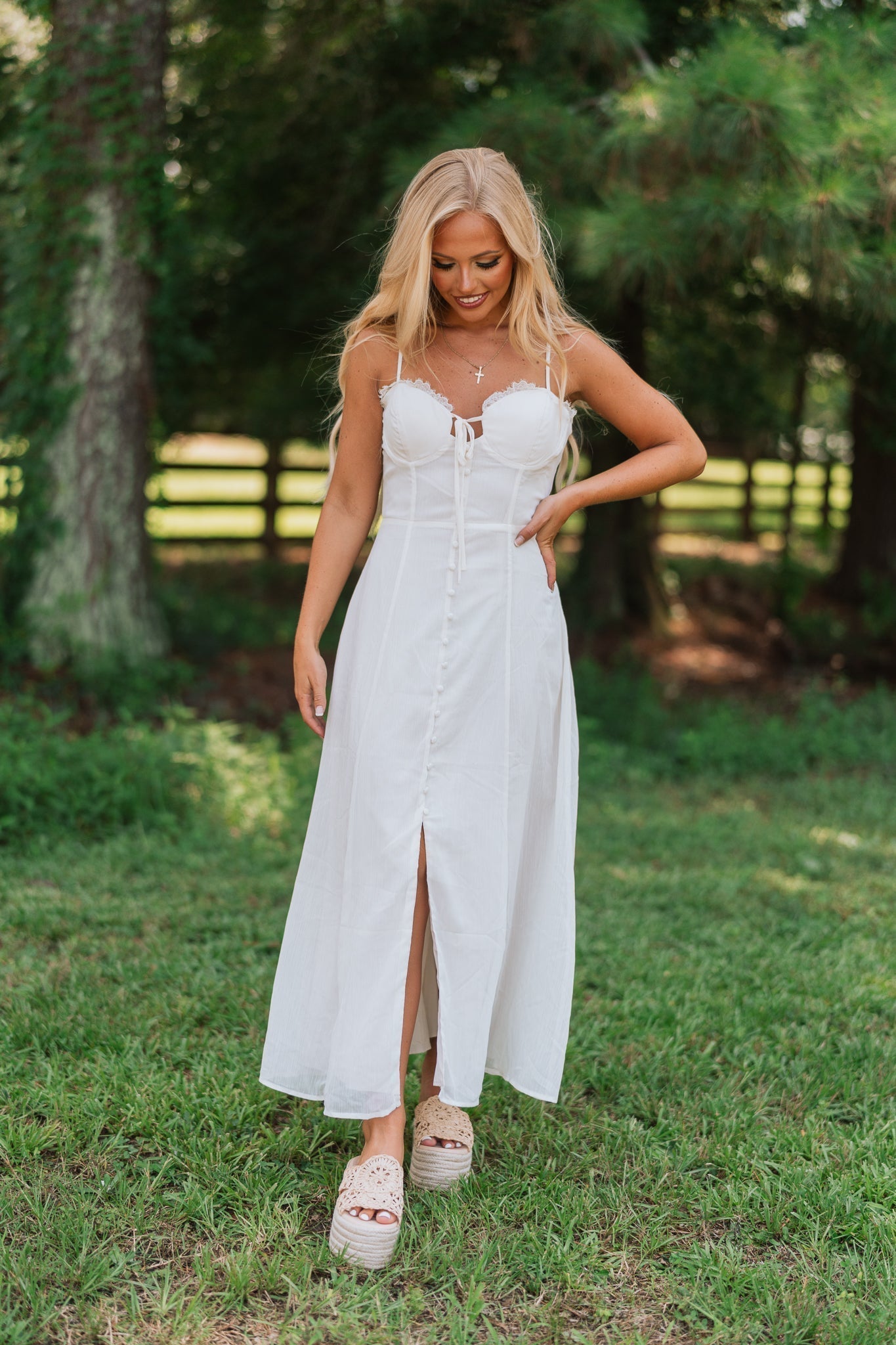 Serena Chiffon Maxi Dress (Ivory)