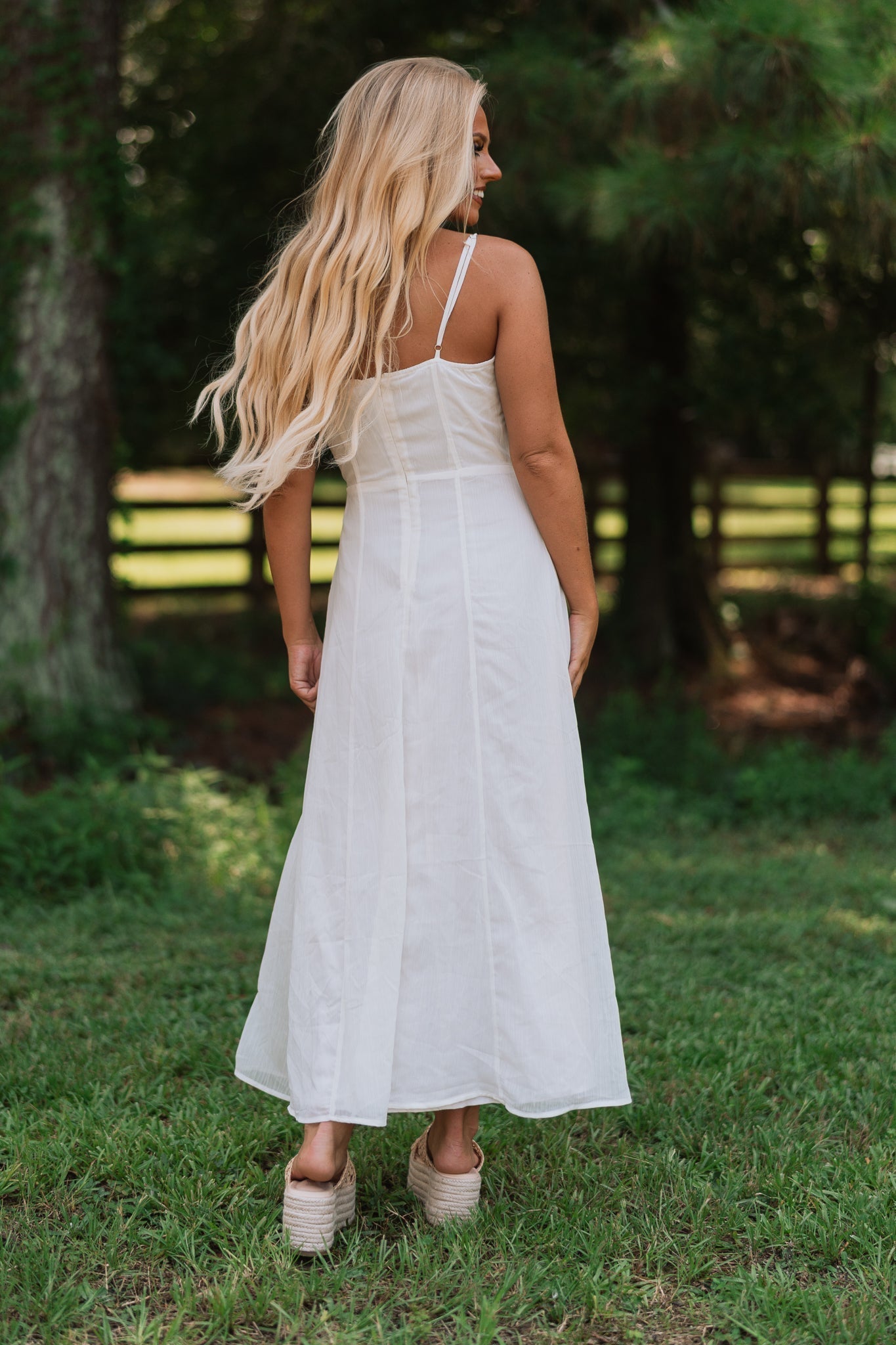 Serena Chiffon Maxi Dress (Ivory)