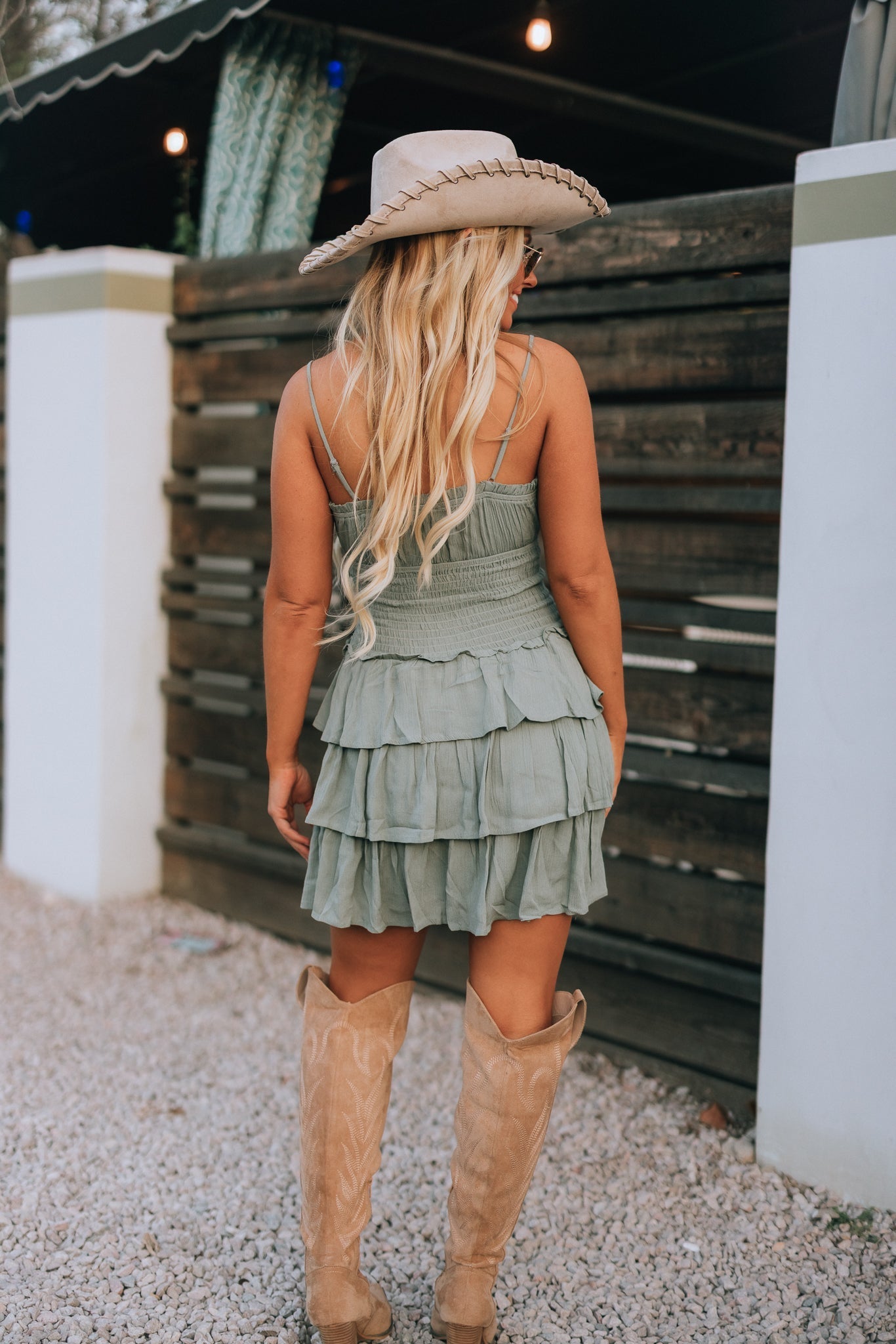 Rising Sun Smocked Mini Dress