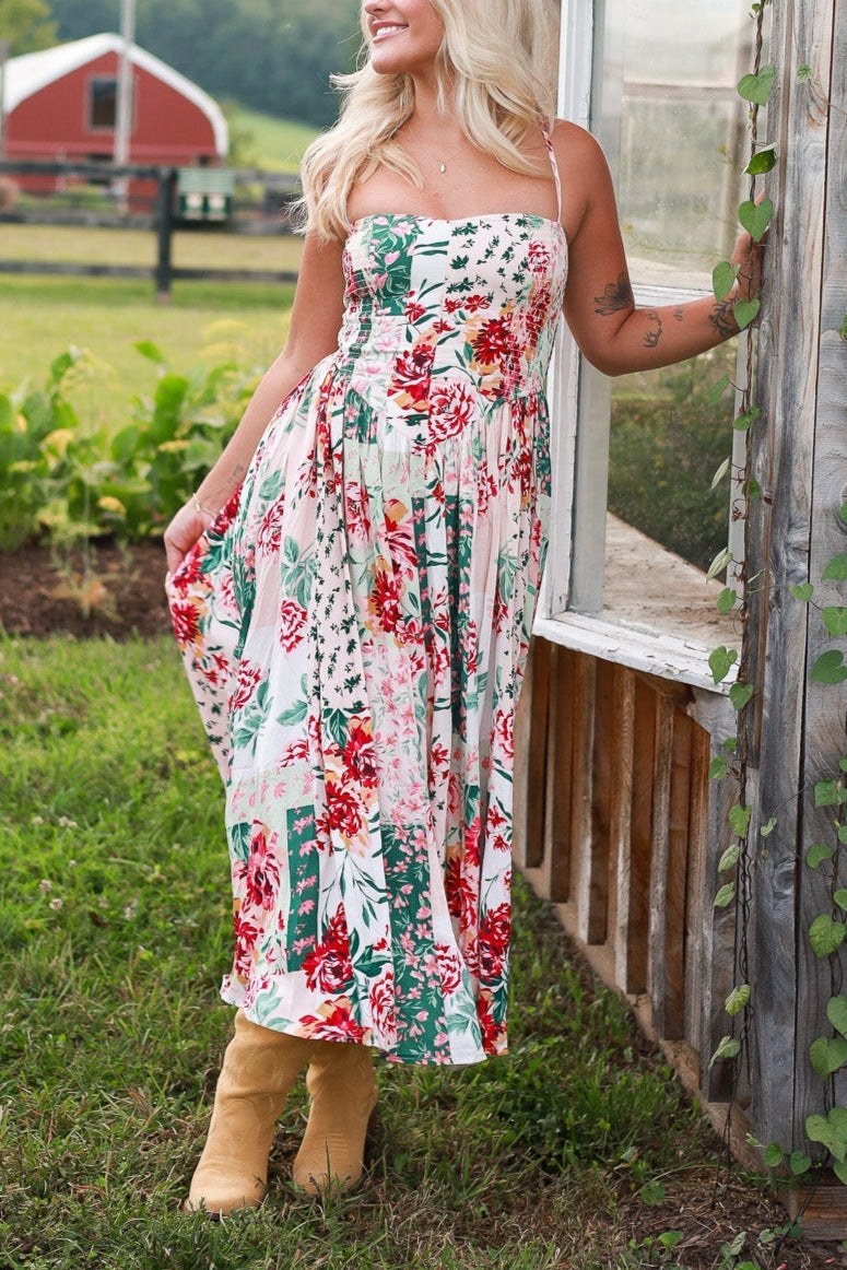 Dahlia Drop Waist Midi Dress