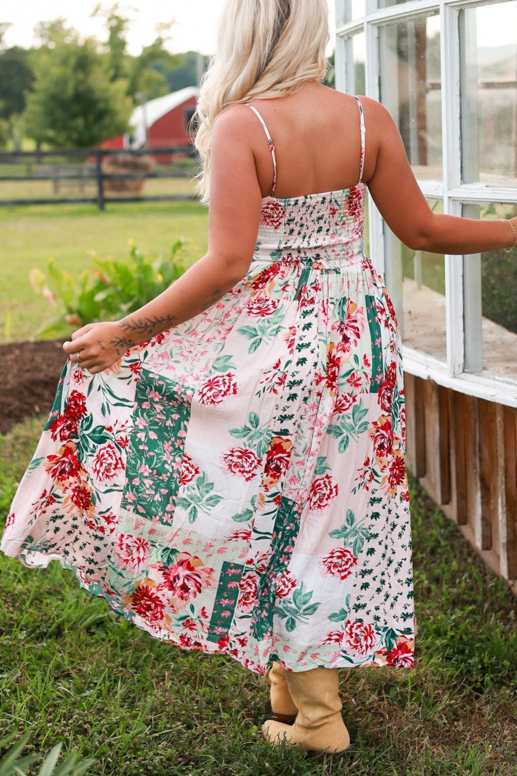 Dahlia Drop Waist Midi Dress