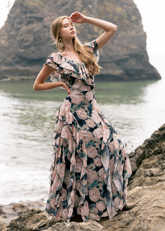 Sylvia Dress in Cool Watercolor