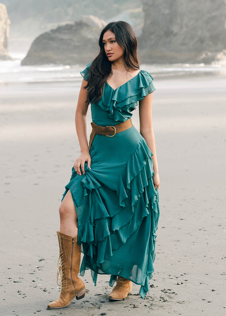 Sylvia Dress in Ocean Green