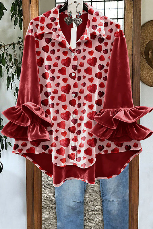 Valentine'S Day Sweet Heart Velvet Top