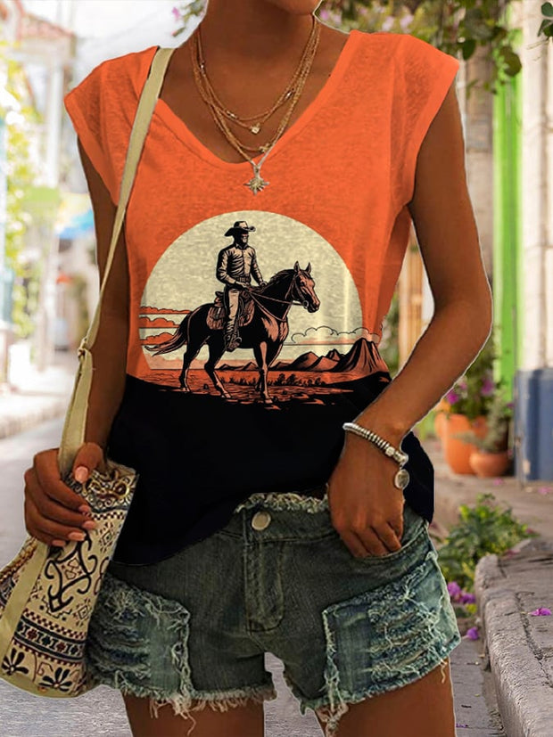 Women's Vintage Cowgirl Style Tank Top