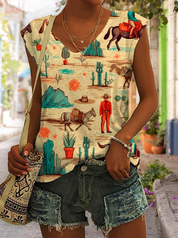 Women's Vintage Cowgirl Style Tank Top