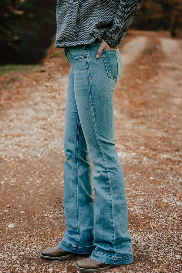 Vintage Washed Straight Jeans