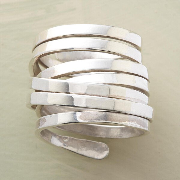 925 Sterling Silver Wrap Statement Ring