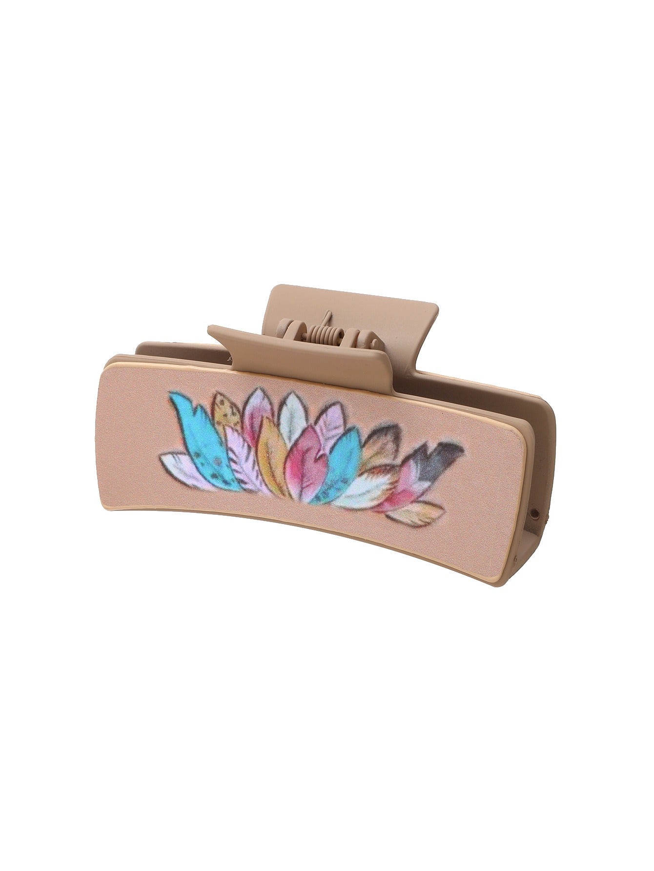 Western Style Letter Cactus Sunflower Leather Shark Clip Hair Clip