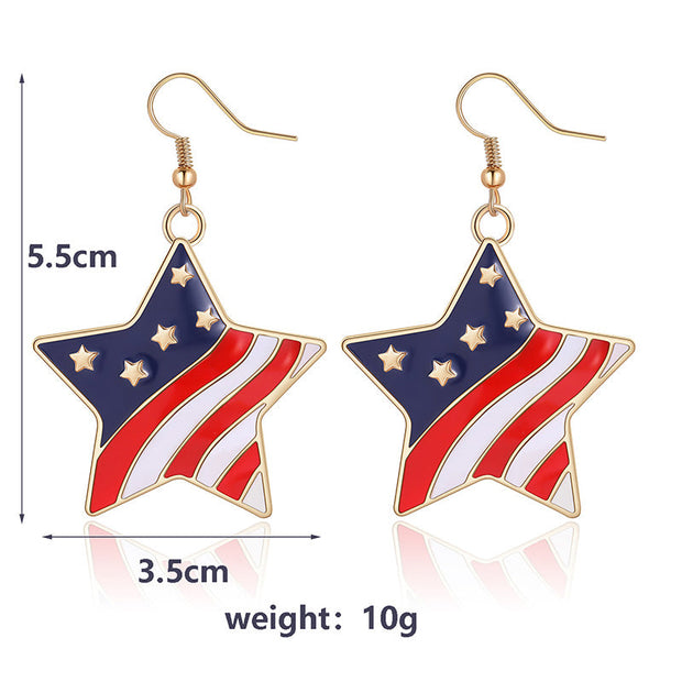 Star Independence Day Earrings