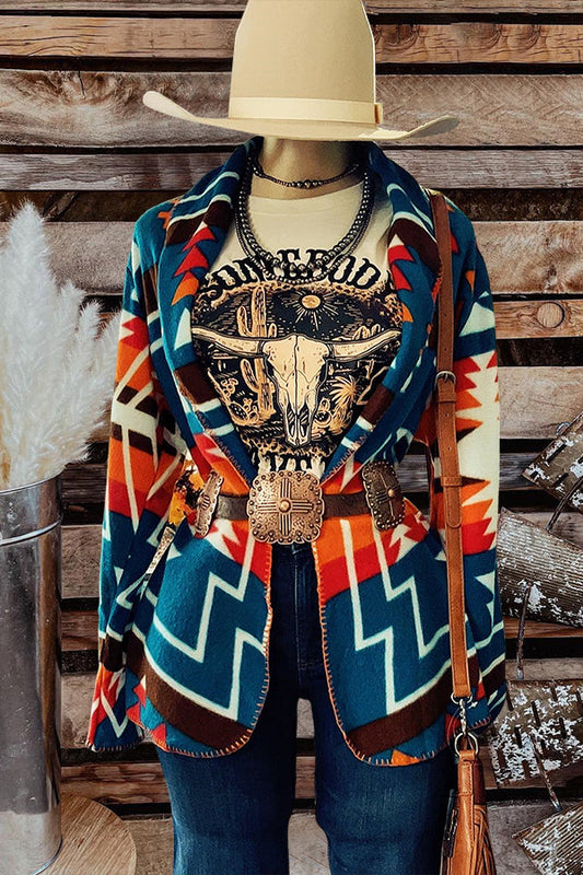 Vintage Western Aztec Print Jacket