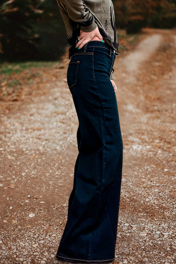 Vintage High Waisted Wide Leg Jeans