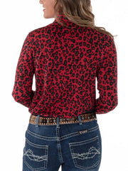 Red Leopard Women's Western Shirt (ADULT)