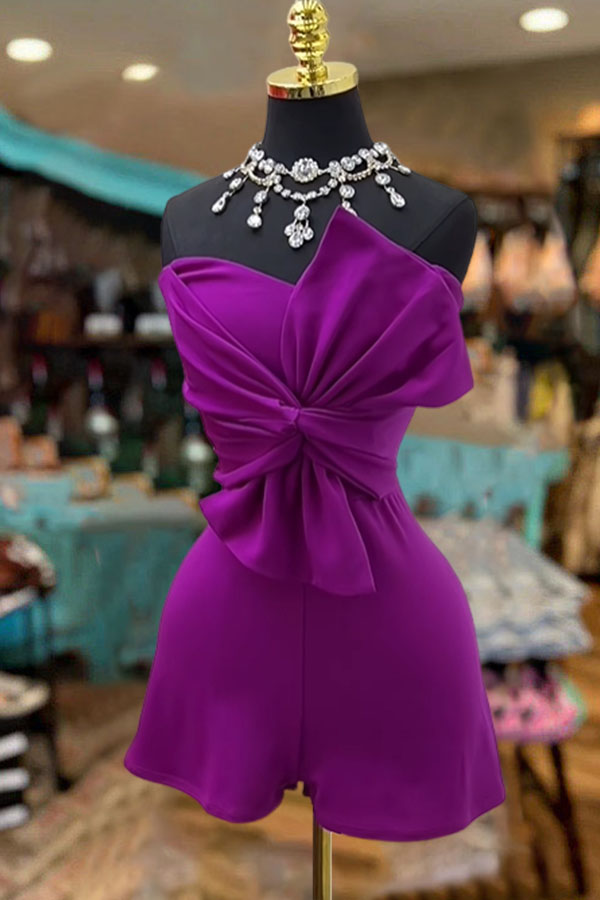 Bow Strapless Romper