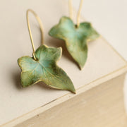 Vintage Green Leaf Earrings
