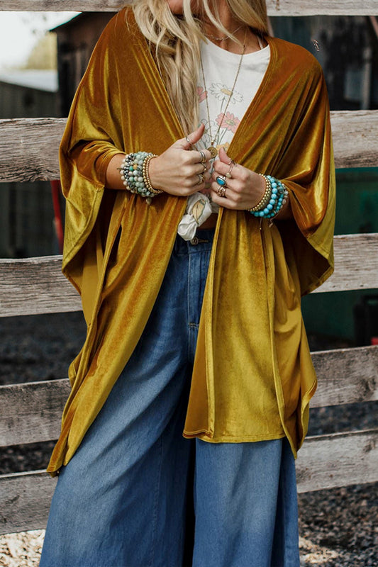 Retro Loose Velvet Kimono