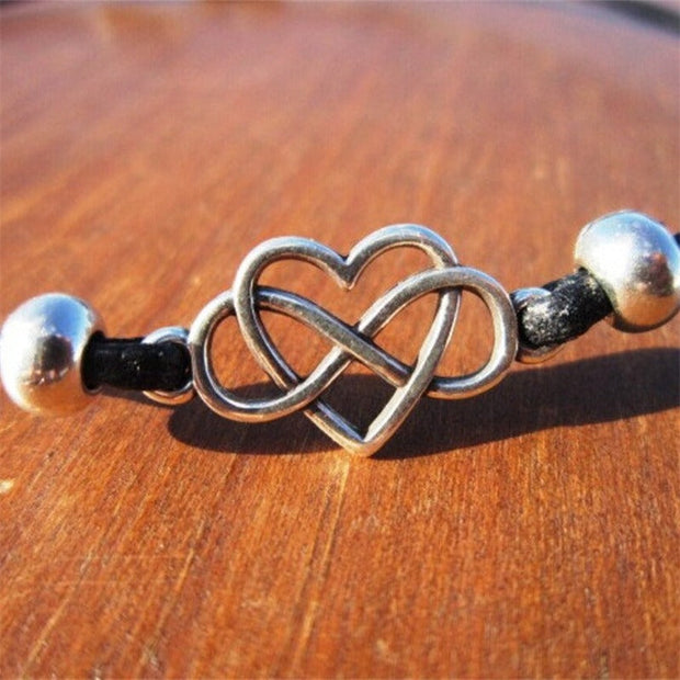 Infinity Heart Clavicle Chain Necklace