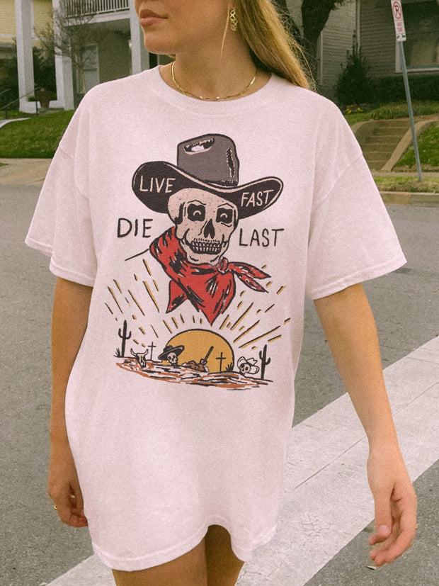 Vintage Live Fast Die Last T-Shirt