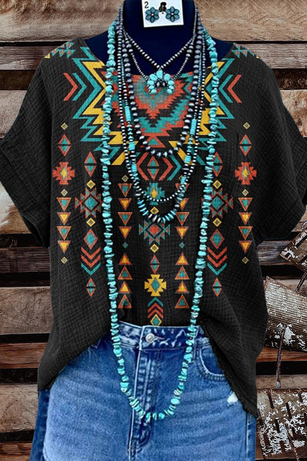 Aztec Print Casual Shirt