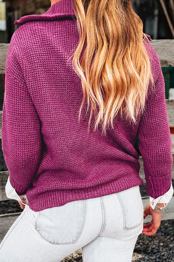 Casual Zip-Up Sweater