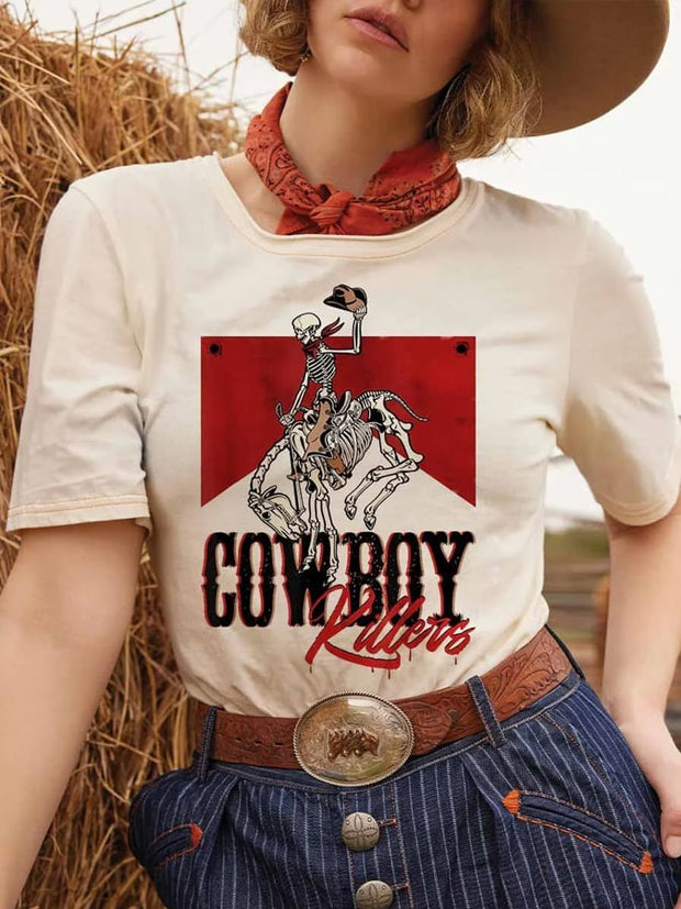 Women's Vintage Western Casual T-Shirt